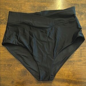 Aerie Black High-Waisted Bikini Bottom